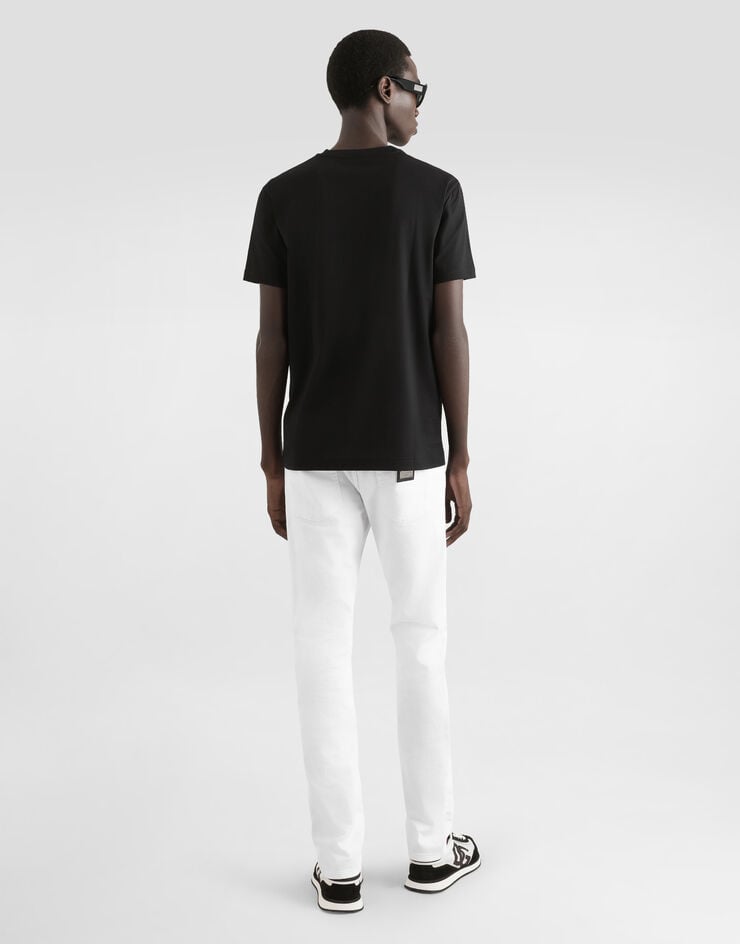 Dolce & Gabbana Camiseta De Algodón Con DG Bordado