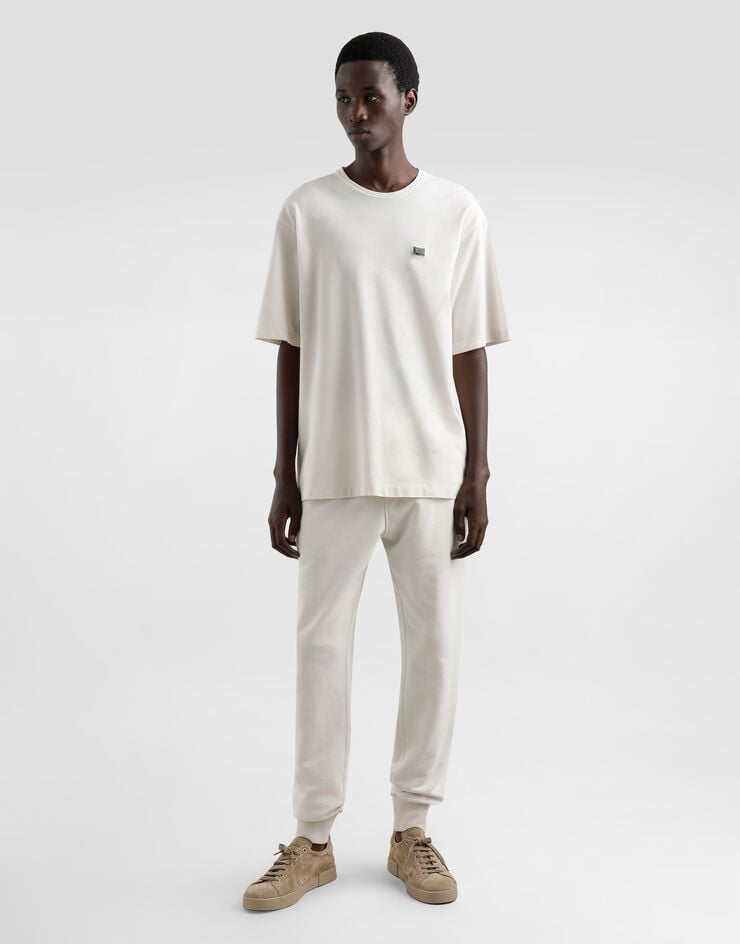 Dolce & Gabbana Camiseta De Algodón Con Placa