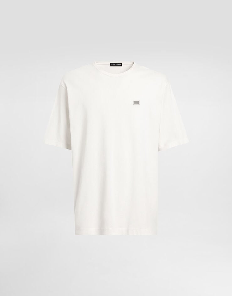 Dolce & Gabbana Camiseta de algodón con placa