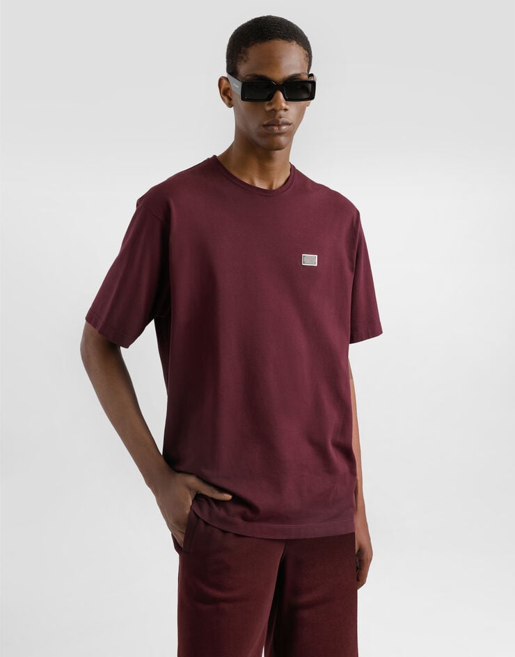 Dolce & Gabbana Camiseta De Algodón Con Placa