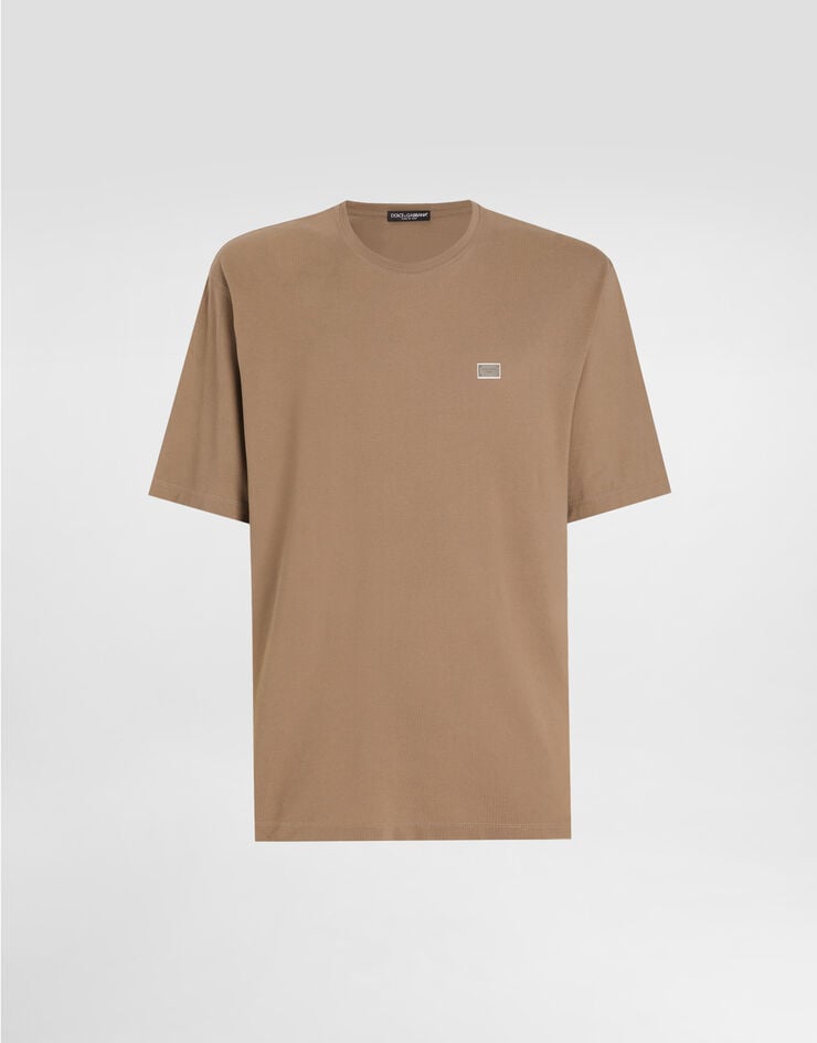 Dolce & Gabbana Camiseta de algodón con placa