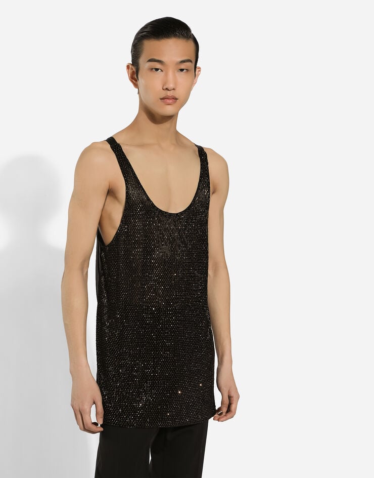 Dolce & Gabbana Camiseta De Tirantes De Seda Bordada