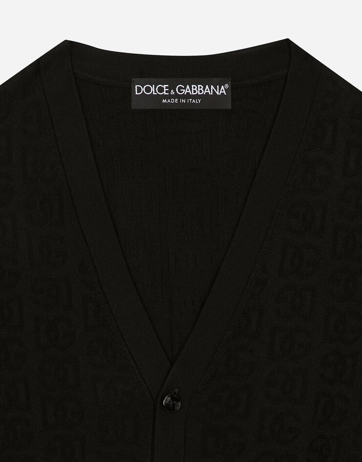 Dolce & Gabbana Cárdigan De Seda Con Logotipo DG