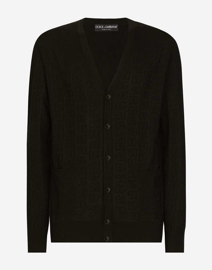 Dolce & Gabbana Cárdigan de seda con logotipo DG