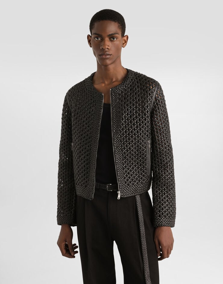 Dolce & Gabbana Cazadora De Rejilla De Napa