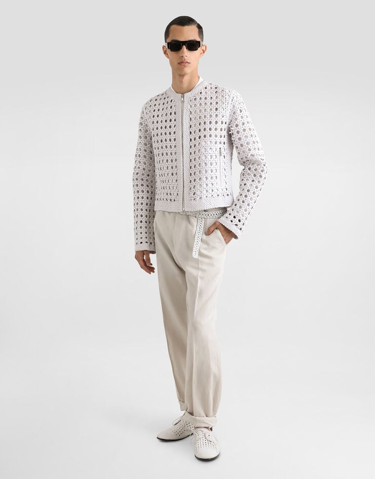 Dolce & Gabbana Cazadora De Rejilla De Napa