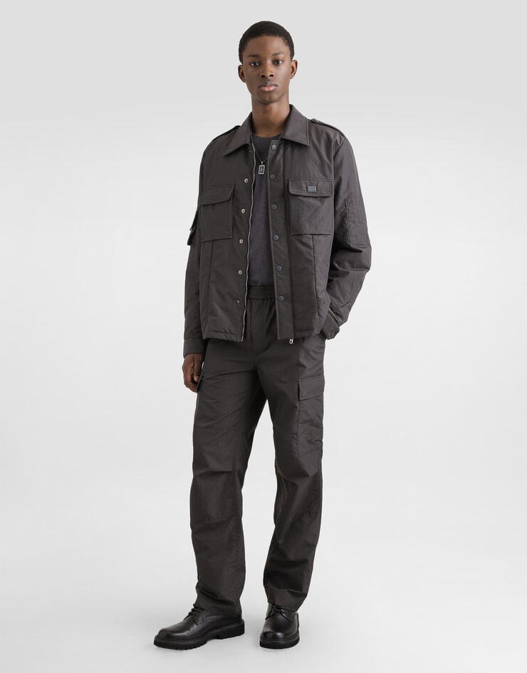 Dolce & Gabbana Cazadora De Tejido Técnico Con Placa