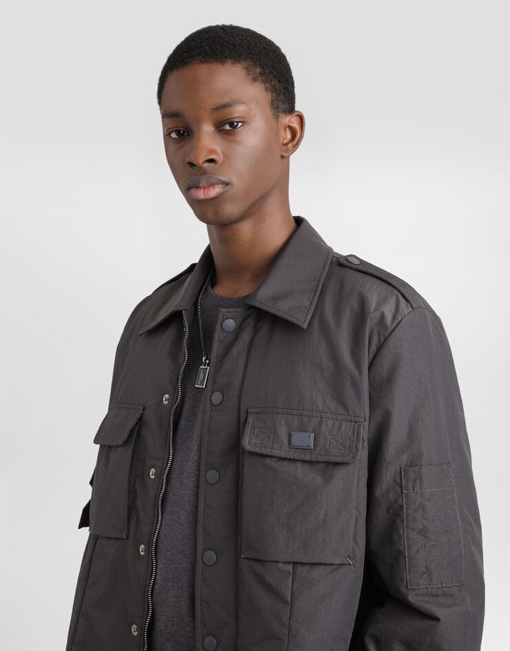 Dolce & Gabbana Cazadora De Tejido Técnico Con Placa