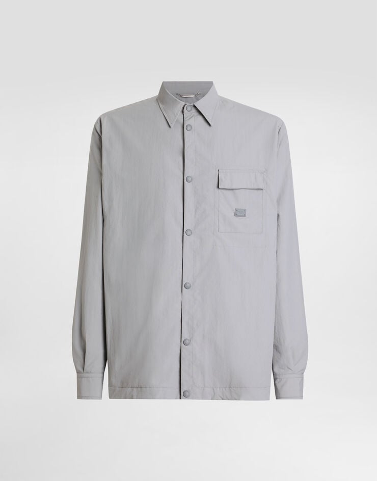 Dolce & Gabbana Cazadora de tejido técnico con placa