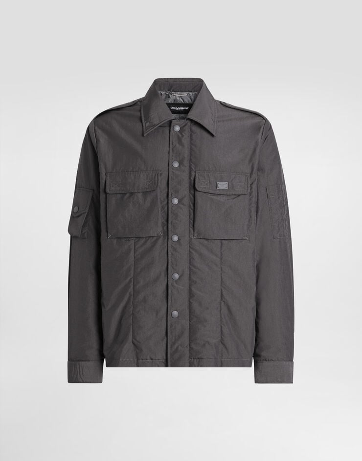 Dolce & Gabbana Cazadora de tejido técnico con placa