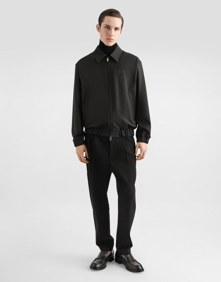 Dolce & Gabbana Cazadora De Tela De Lana Con Placa