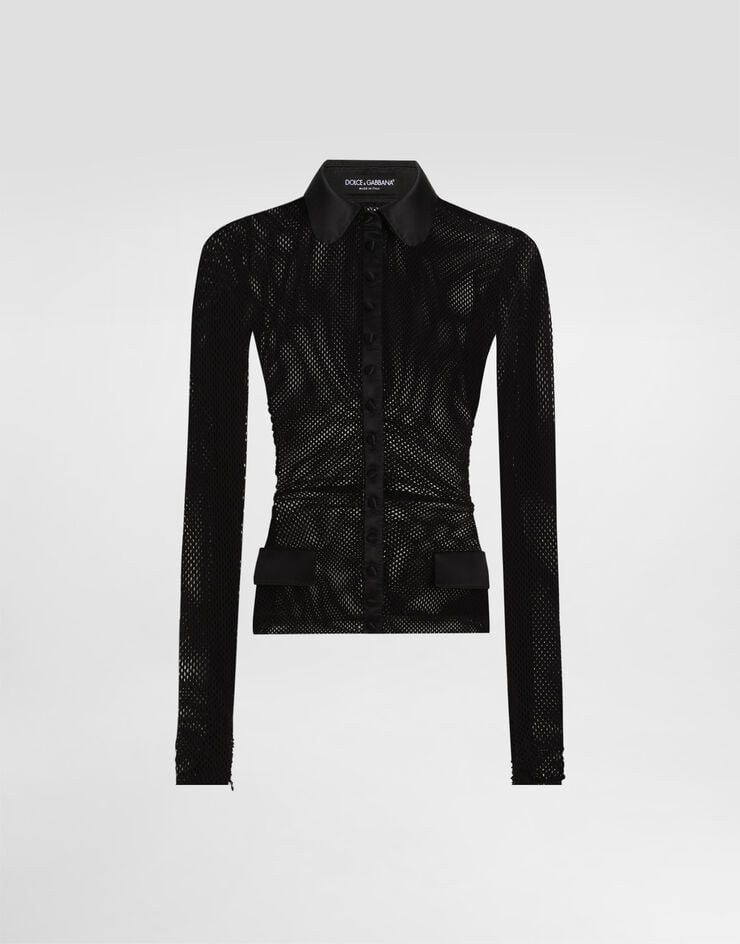 Dolce & Gabbana Chaqueta camisera de rejilla
