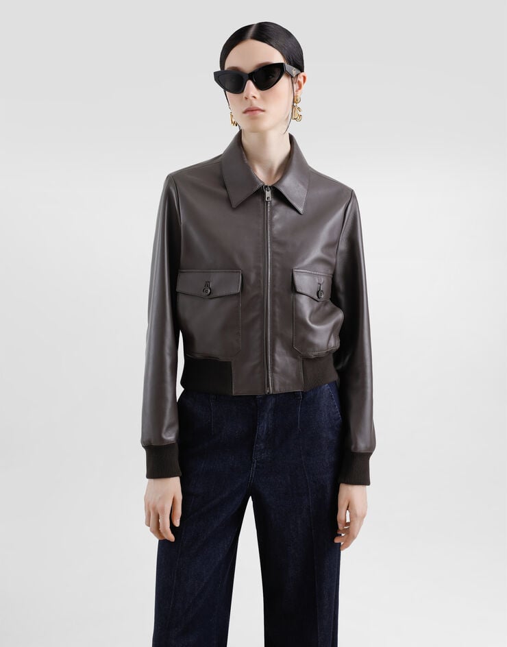 Dolce & Gabbana Chaqueta Corta De Napa Plongé