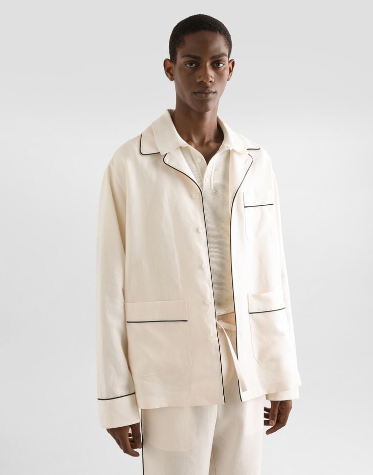 Dolce & Gabbana Chaqueta De Pijama De Tela De Lino