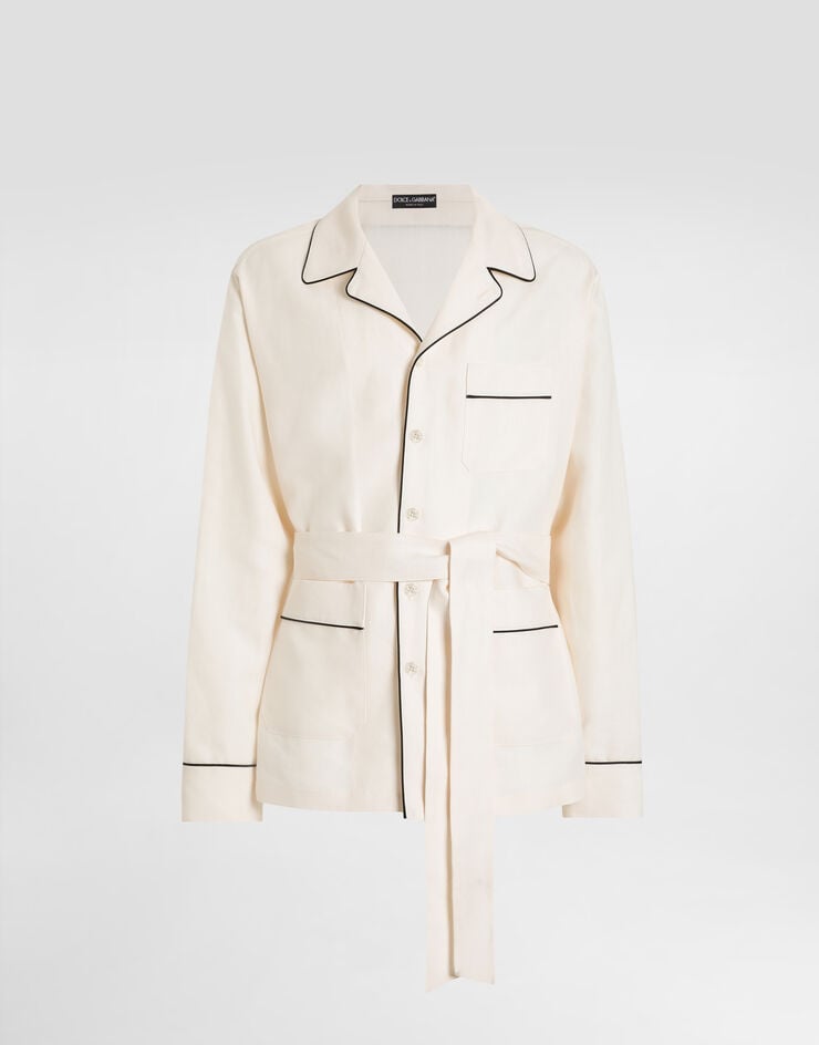 Dolce & Gabbana Chaqueta de pijama de tela de lino