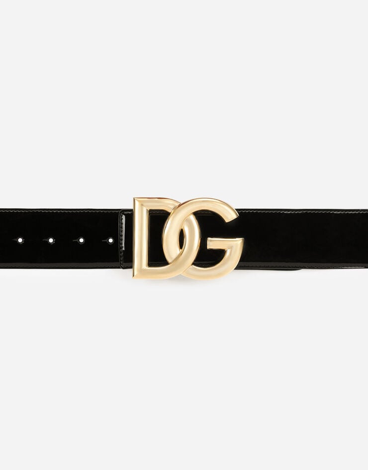 Dolce & Gabbana Cinturón De Charol Con Logotipo DG