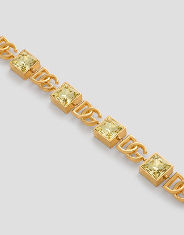 Dolce & Gabbana Collar Con Logotipo DG Y Strass