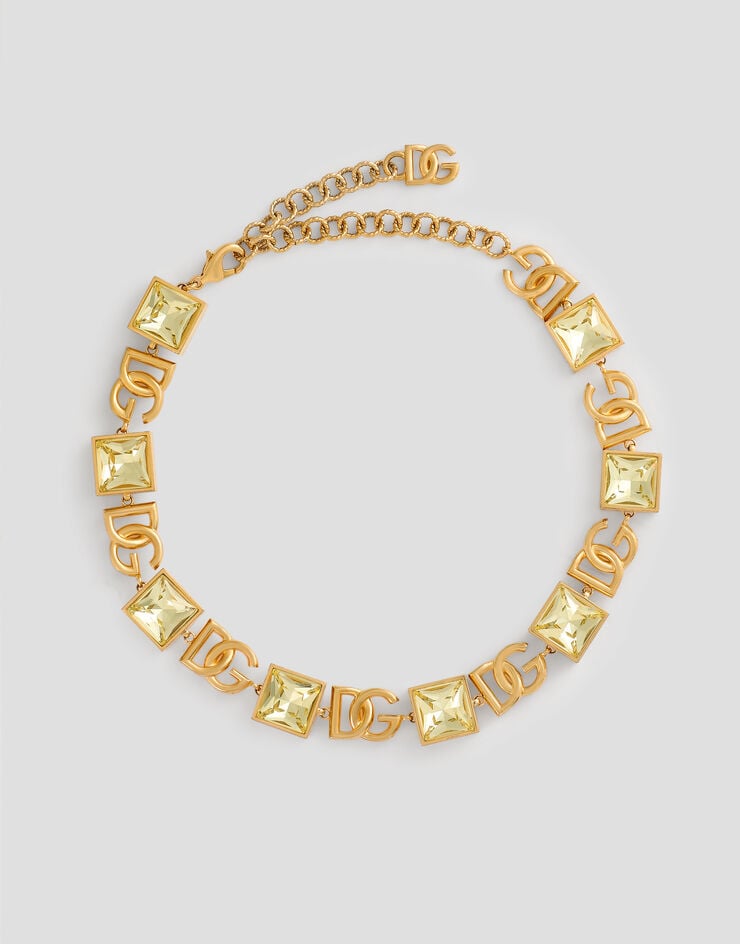 Dolce & Gabbana Collar con logotipo DG y strass