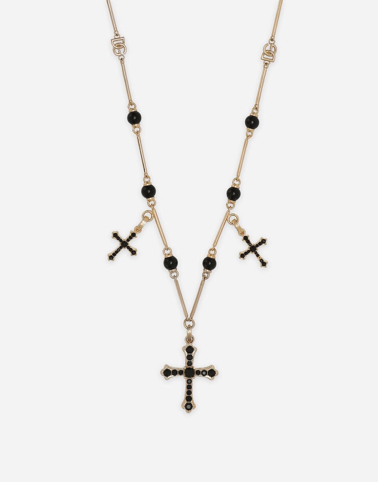 Dolce & Gabbana Collar Tipo Rosario Con Cruces