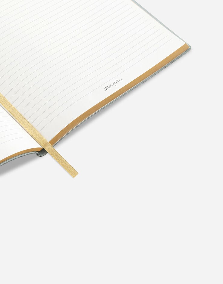 Dolce & Gabbana Cuaderno Mediano De Piel Pautado