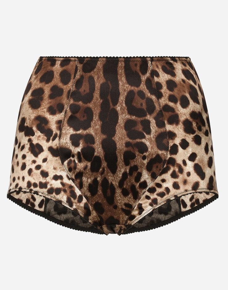Dolce & Gabbana Culotte De Raso Estampado Leopardo