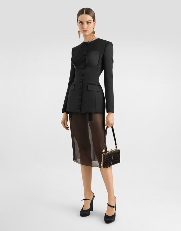 Dolce & Gabbana Falda Longuette De Gasa De Chifón