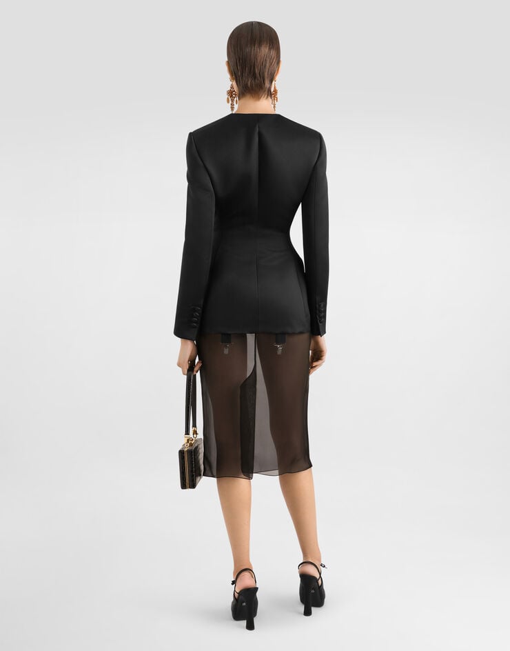 Dolce & Gabbana Falda Longuette De Gasa De Chifón