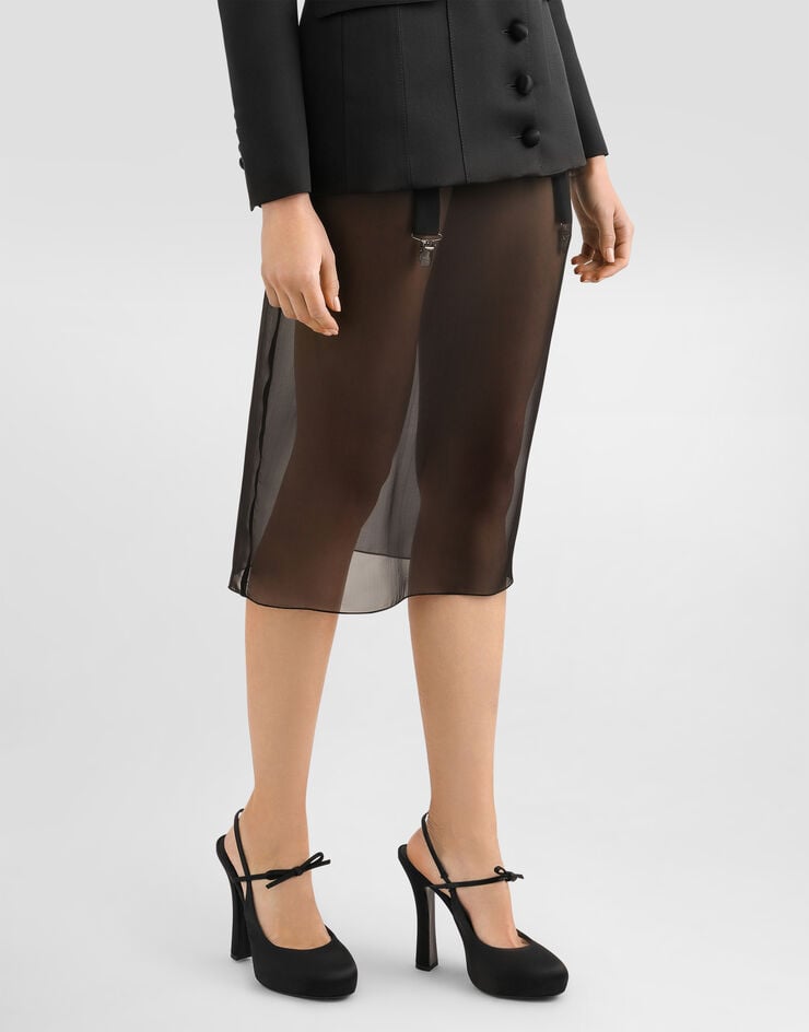 Dolce & Gabbana Falda Longuette De Gasa De Chifón