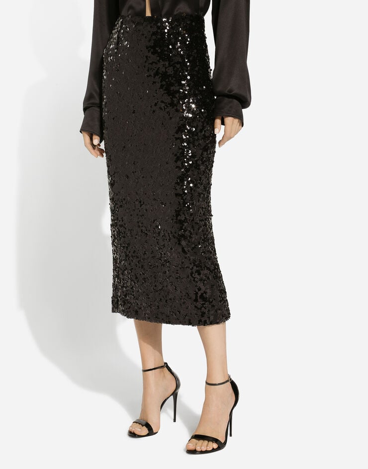 Dolce & Gabbana Falda Longuette De Lentejuelas