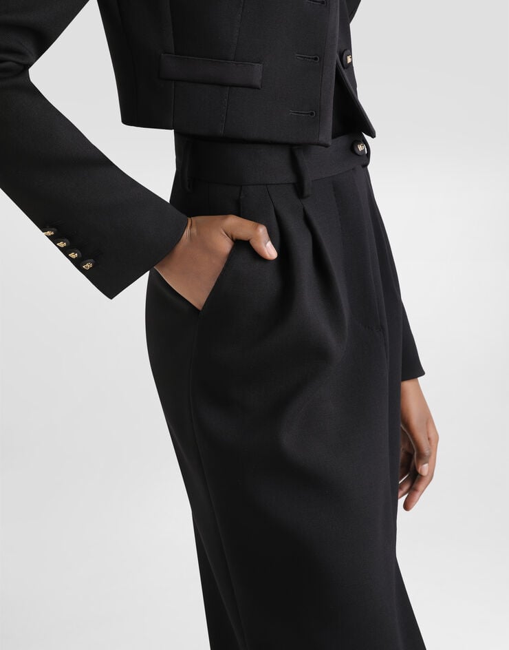 Dolce & Gabbana Falda Longuette Estilo Tubo De Lana