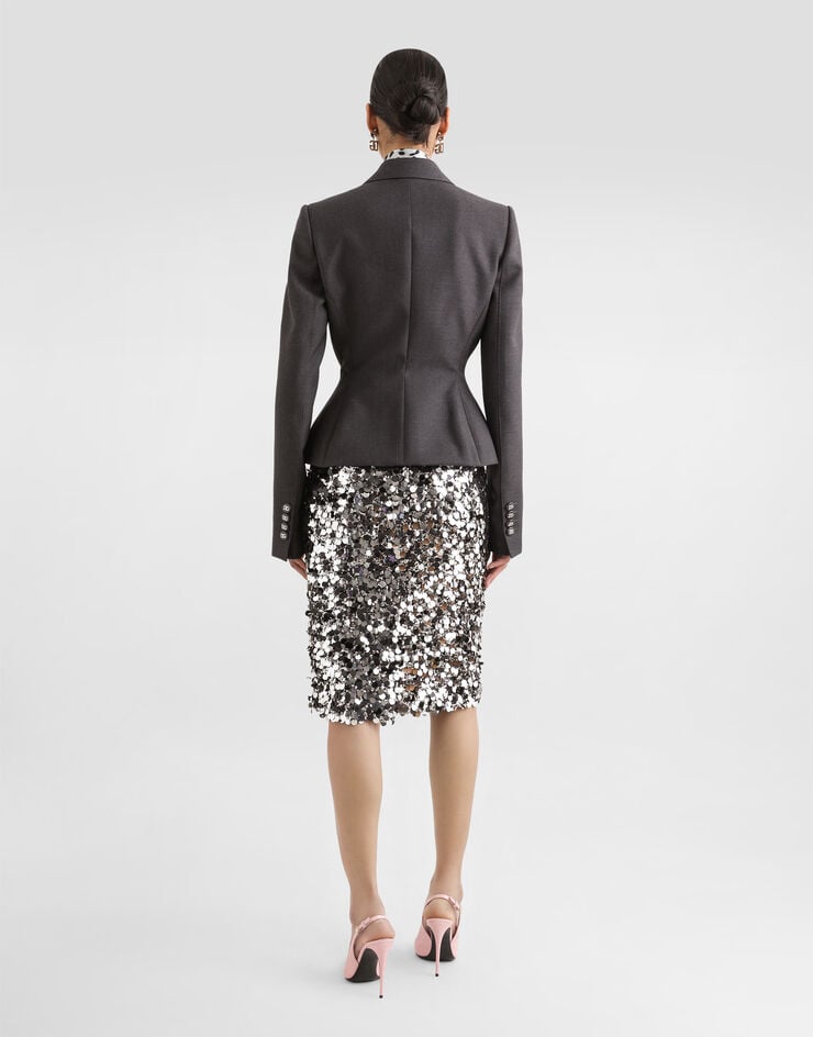 Dolce & Gabbana Falda Midi Bordada De Lentejuelas