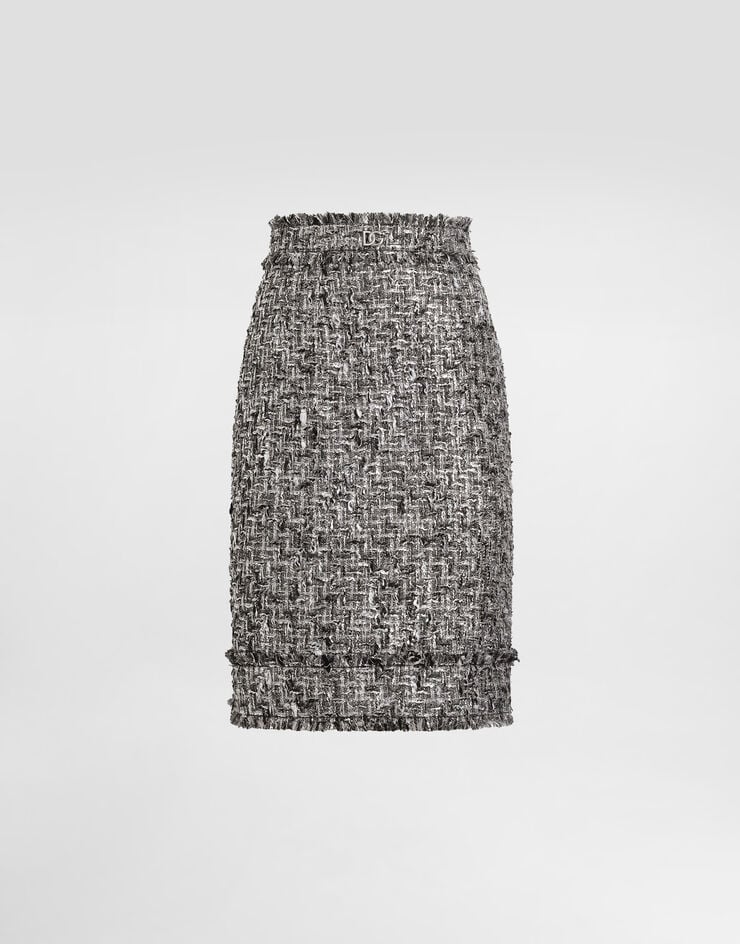 Dolce & Gabbana Falda midi de tubo de tweed raschel
