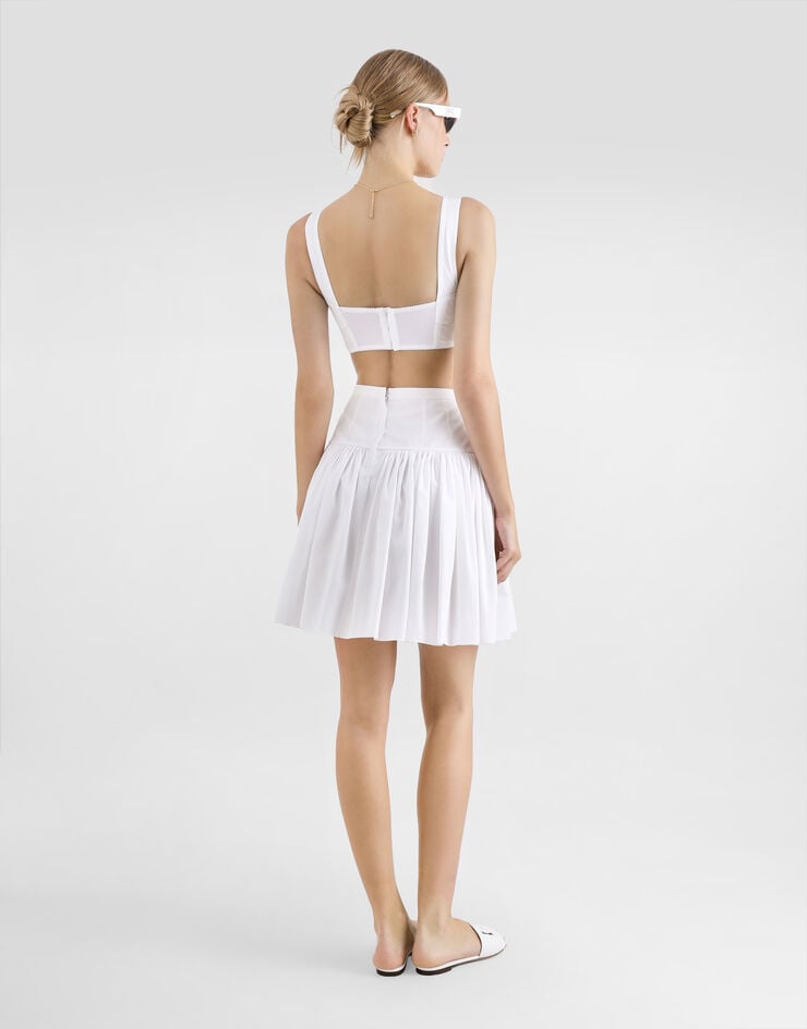 Dolce & Gabbana Falda Plato Corta De Algodón