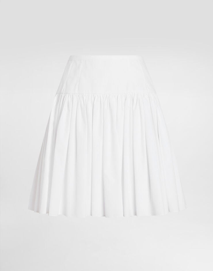 Dolce & Gabbana Falda Plato Corta De Algodón