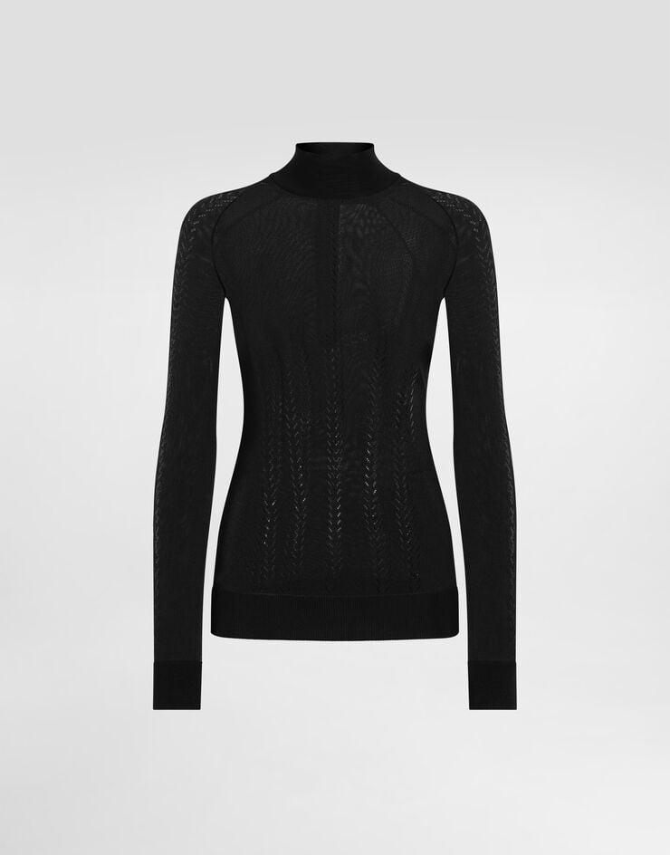 Dolce & Gabbana Jersey De Seda Con Cuello Perkins