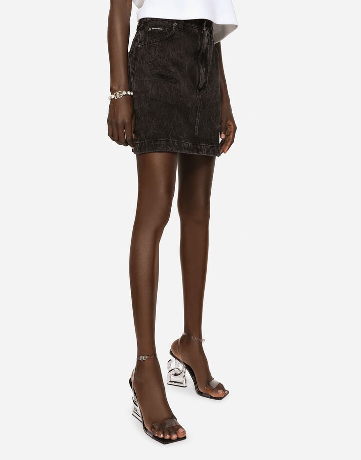 Dolce & Gabbana Minifalda De Denim Lavado