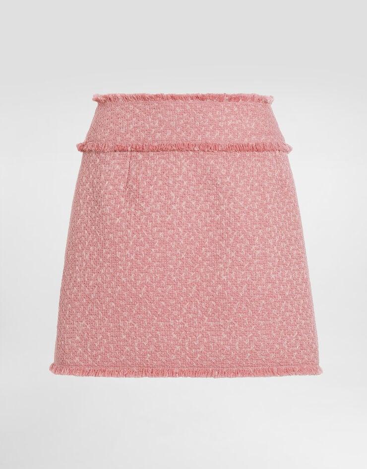 Dolce & Gabbana Minifalda en tweed raschel de lana