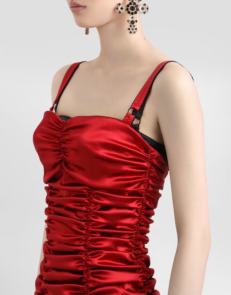 Dolce & Gabbana Minivestido Drapeado De Raso