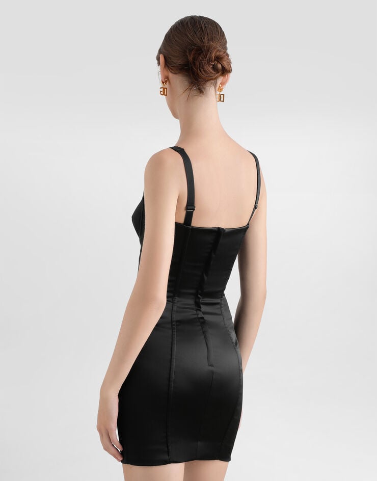 Dolce & Gabbana Minivestido Estilo Corsé De Raso
