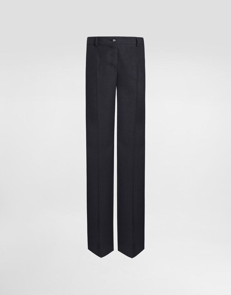 Dolce & Gabbana Pantalón acampanado de tela de lana