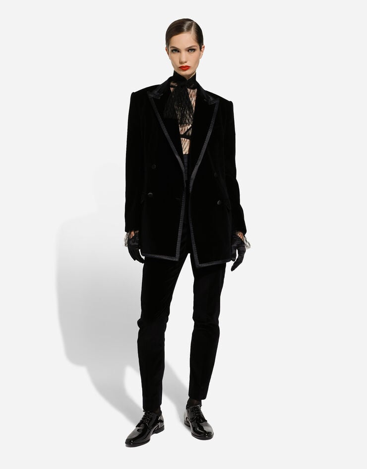 Dolce & Gabbana Pantalón De Esmoquin De Terciopelo