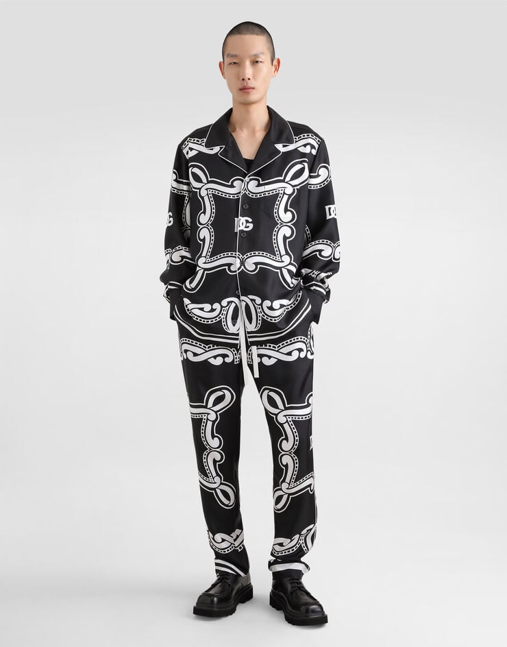 Dolce & Gabbana Pantalón Tipo Pijama De Seda