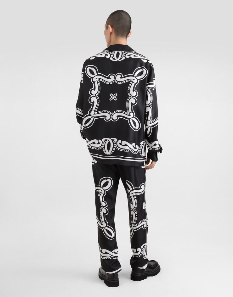 Dolce & Gabbana Pantalón Tipo Pijama De Seda