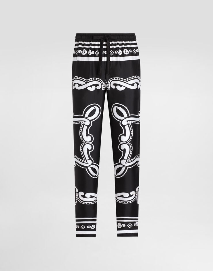 Dolce & Gabbana Pantalón tipo pijama de seda