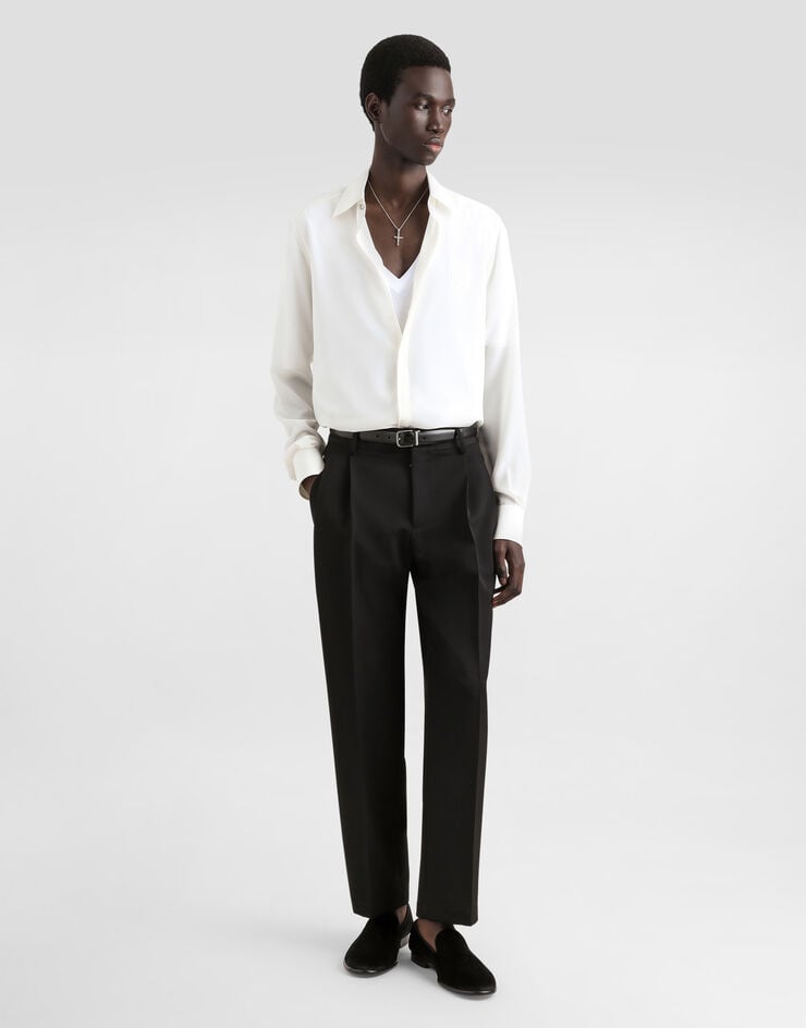 Dolce & Gabbana Pantalones De Lana Con Doble Pinza