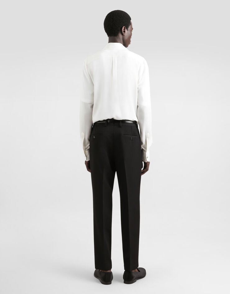 Dolce & Gabbana Pantalones De Lana Con Doble Pinza