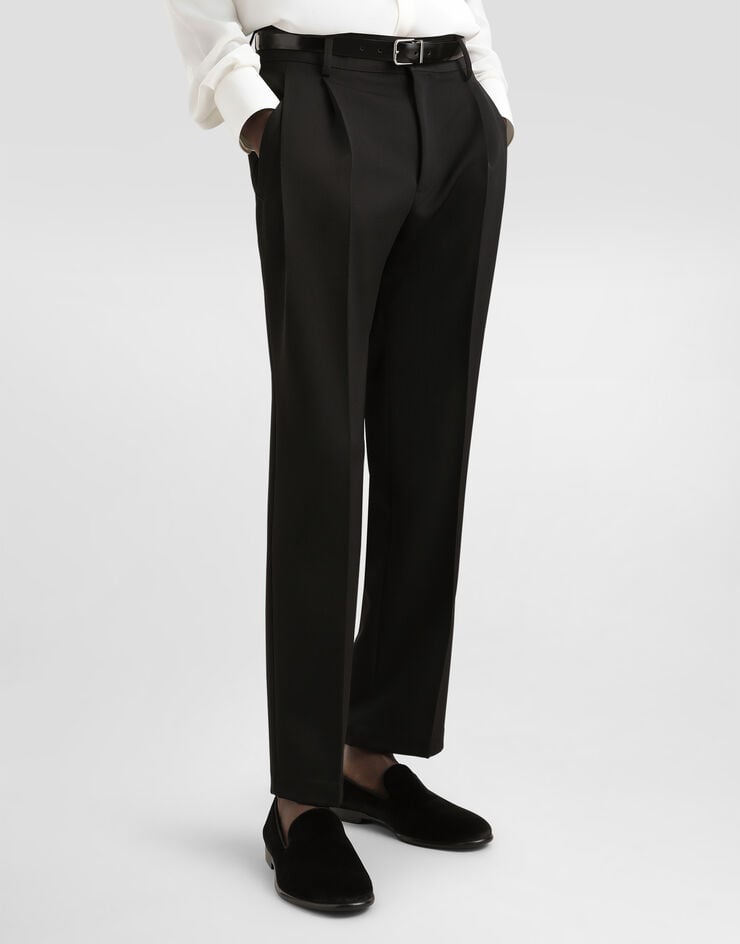 Dolce & Gabbana Pantalones De Lana Con Doble Pinza