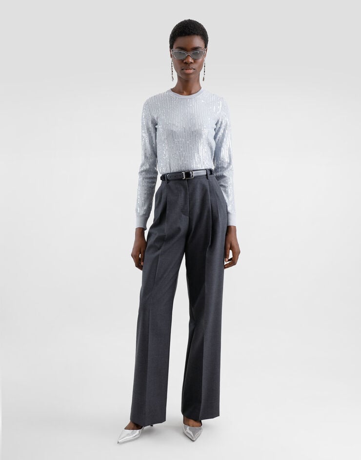 Dolce & Gabbana Pantalones De Tela De Lana