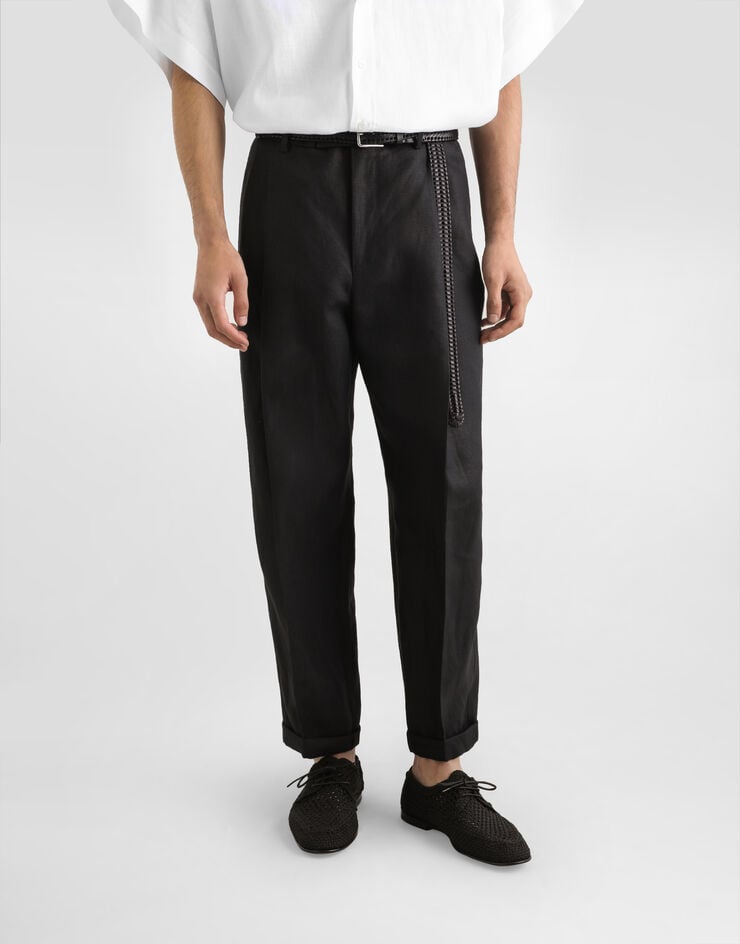 Dolce & Gabbana Pantalones De Tela De Lino