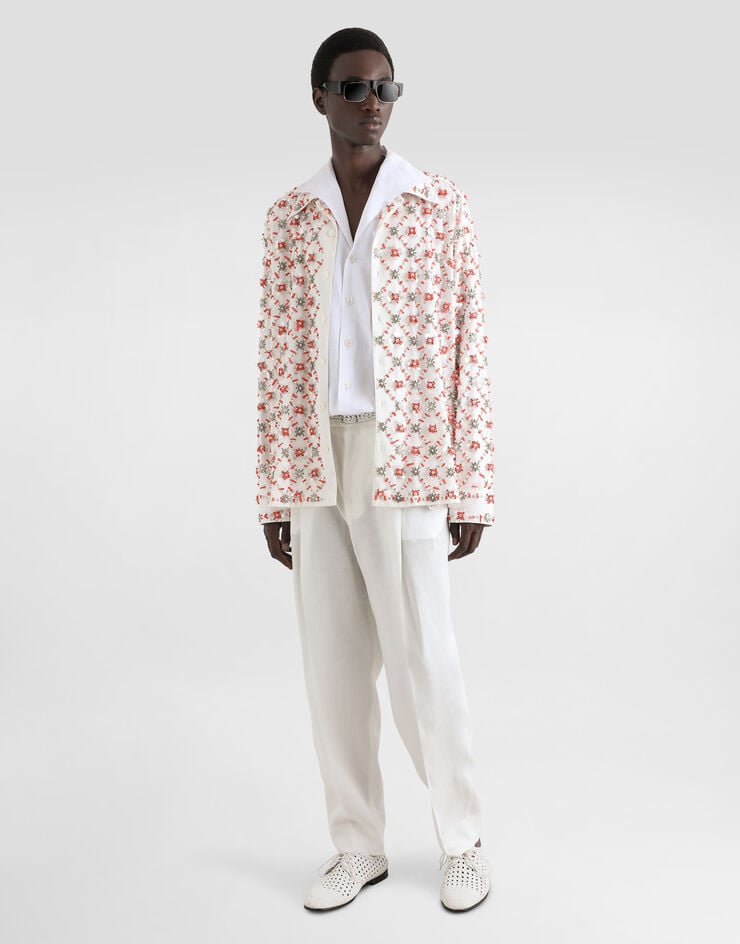 Dolce & Gabbana Pantalones De Tela De Lino